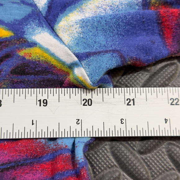 Chico's Top Women's XL Multicolor All-Over Print City V-Neck Stretch Long Sleeve - Picture 5 of 6